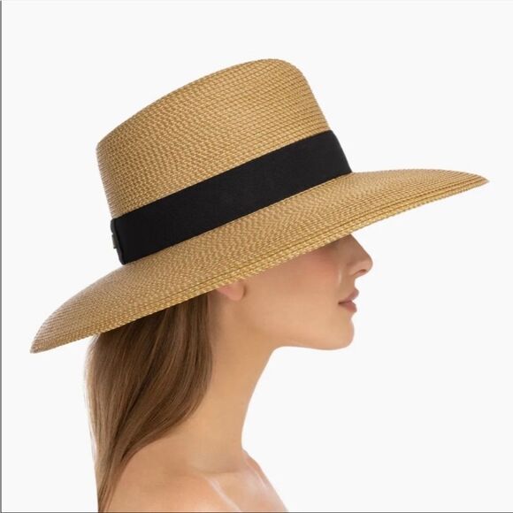 Eric Javits Daphne Fedora Hat Natural Black - Picture 3 of 11